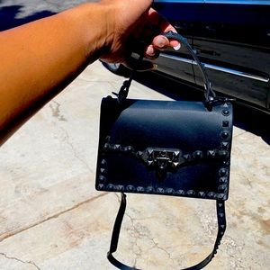 Black stud purse
